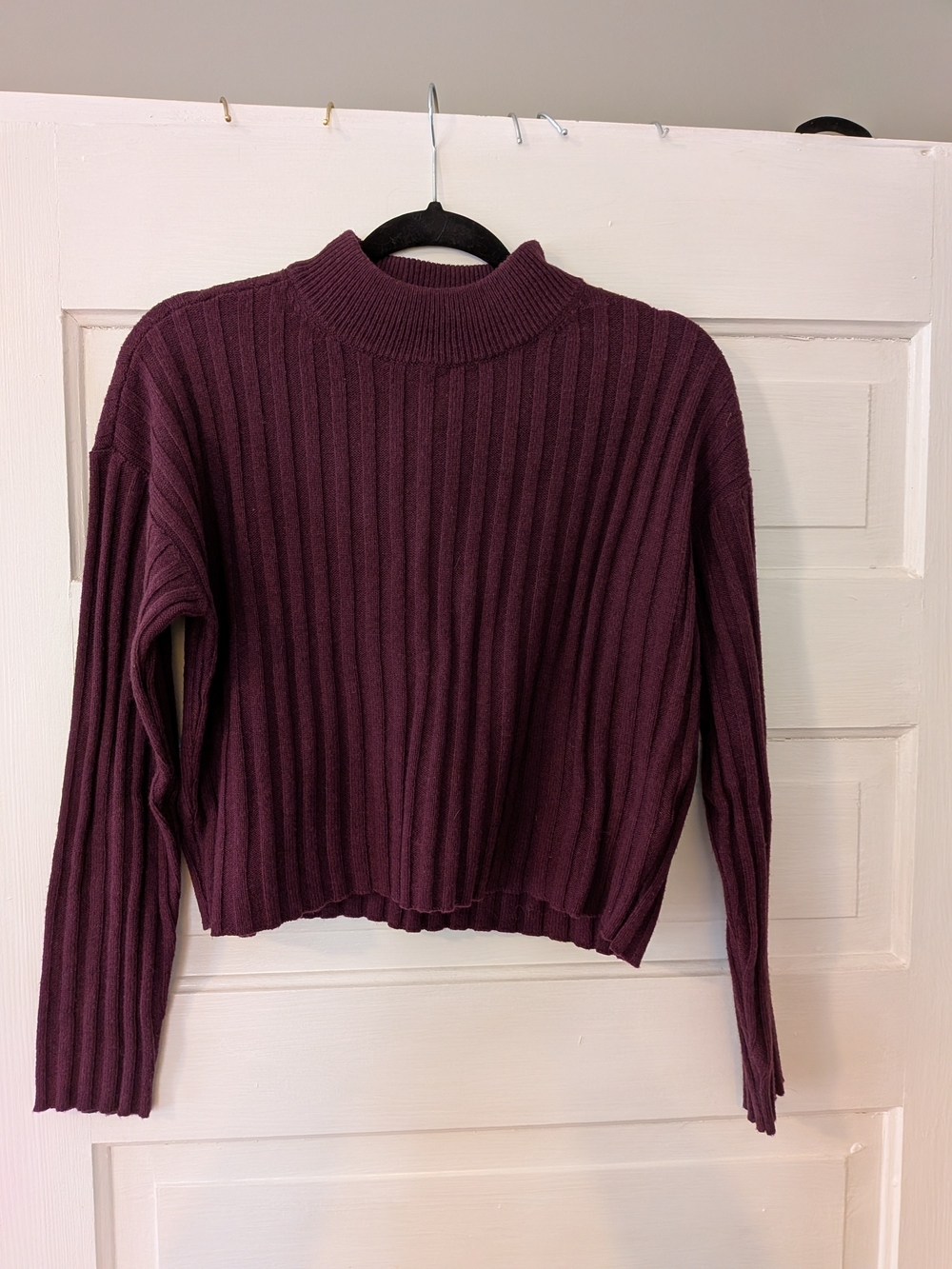 Madewell Ribbed Mock Neck Sweater - Plum NWT (S)